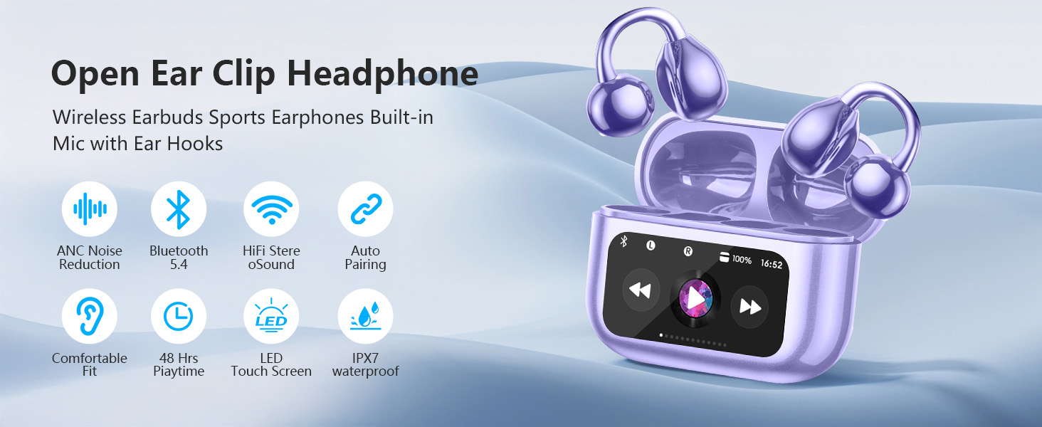 Open Ear Clip Headphones