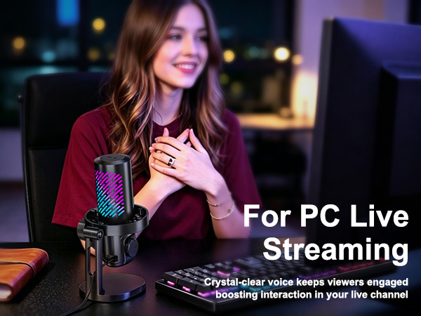 microphone for pc gaming mic gaming microphone podcast microphone