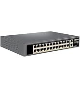 Ztyuav 26-Port Unmanaged PoE Switch with 24 PoE+ Ports @400W 10/100Mbps and 2 Gigabit Uplink Port...