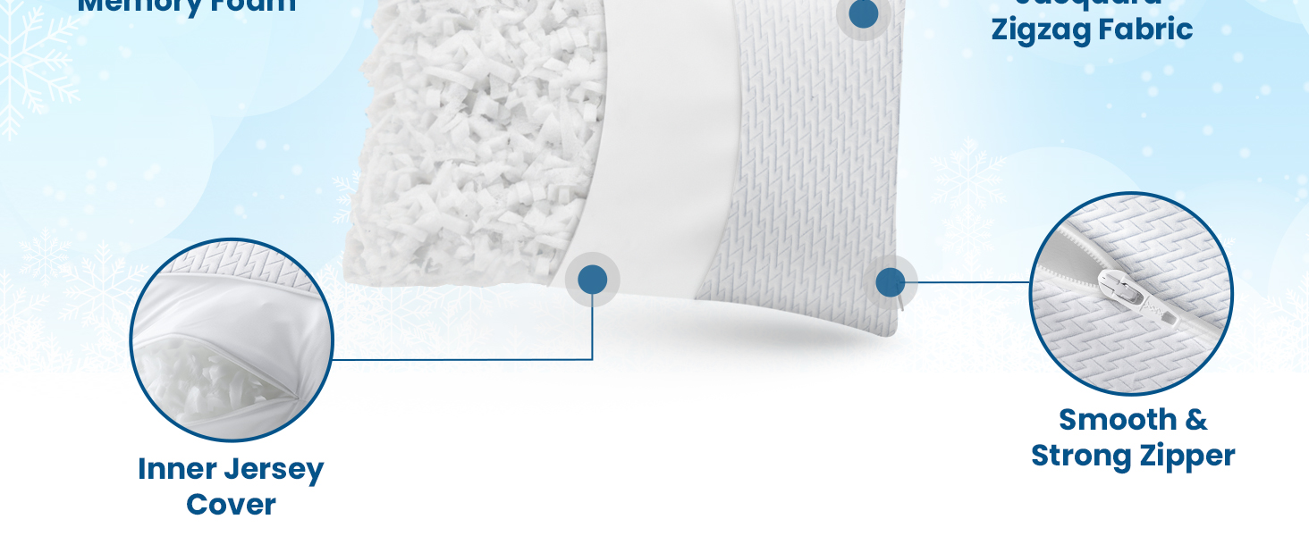 cooling pillow, shredded memory foam pillows, utopia bedding queen pillows, king size pillows