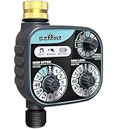 Sprinkler Timer, 3-Dial Water Timer for Garden Hose Programmable, Drip Irrigation System with Rai...