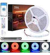 FOSUO RGBW Smart IC COB LED Strip Cool White 6000K 24V 32.8ft 7840LEDs WS2811 Addressable Color C...