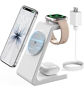 Magnetic Wireless Charging Station for iPhone: 3-in-1 Qi2 Certified 15W Fast Charging for iPhone ...