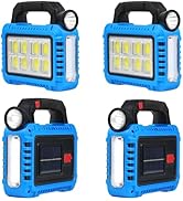 TANSOREN 4 Pack Lantern Camping Essentials Accessories Gear Solar Lights, LED Flashlight for Powe...