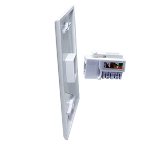 Keystone Jack going into a wall plate