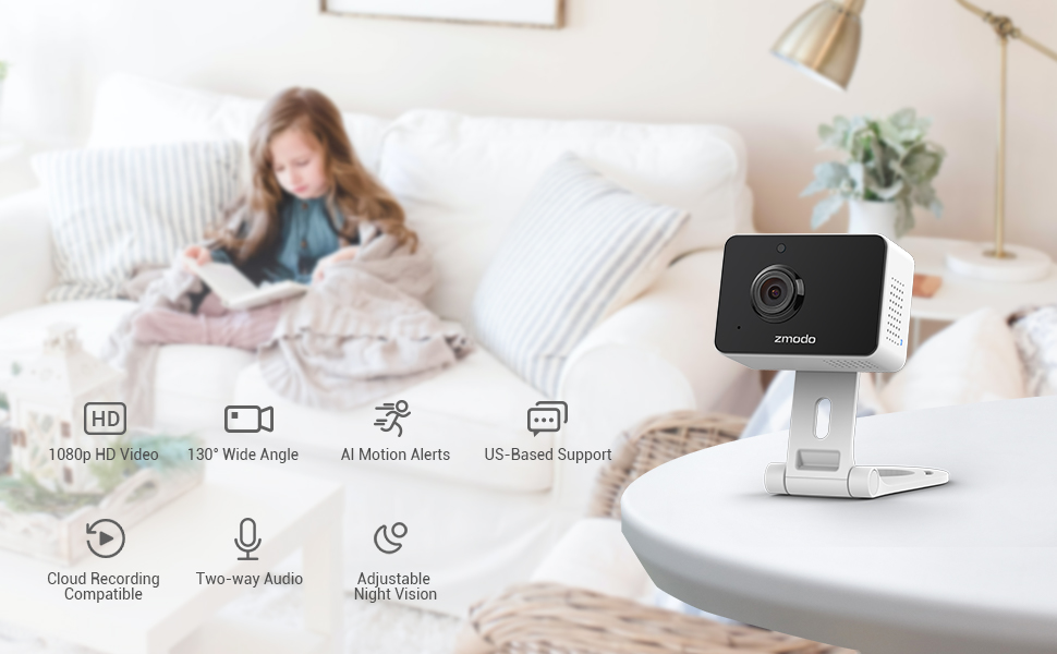 Indoor camera, Zmodo, Security, 1080p, motion detection