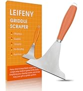 LEIFENY Griddle Scraper, Scrape Tool for Grill Flat Top, Heavy Duty, Multi-Functional, Great Acce...