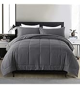 DOWNCOOL All Seasons Bedding Comforters &amp; Sets with 2 Pillow Cases -3 Pieces Bed Set Queen Down A...