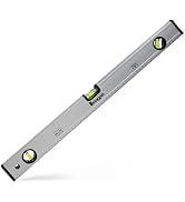 Magpie 24-Inch Magnetic Level and Ruler, 180/90/45 Degree Bubbles, Mechanical Torpedo Level, Shoc...