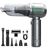 Ecoflick Car Vacuum Portable Cordless, 16000PA Powerful Car Vacuum Cleaner, 7 in 1 Mini Vacuum Ha...