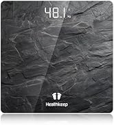 Healthkeep Digital Bathroom Scale, High Precision, with Step-On Technology, LED Display, Slim Des...