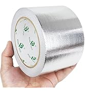 BOMEI PACK Adhesive Aluminum Foil Heat Shield Tape Barrier 3in x 66ft, Fiberglass Thermal Insulat...