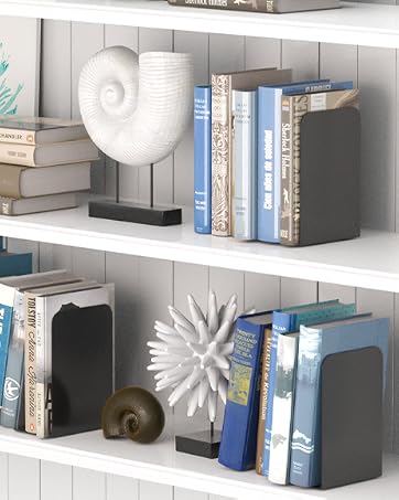 black metal bookends