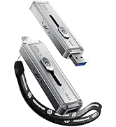 MOVE SPEED 1TB External SSD, 2100MB/s TLC Reliable Transfer Portable SSD with USB 3.2 Gen2x2 + Ty...