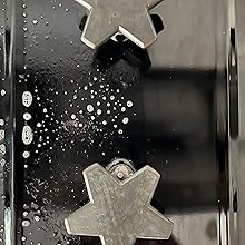Before and after view of cleaned cooktop