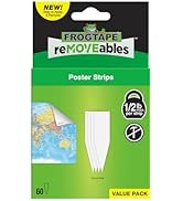 FrogTape reMOVEables Poster Strips, No Damage Hanging Strips, Removable Poster Hangers, Stick On ...