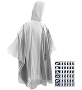 Hagon PRO Disposable Rain Poncho for Adults (50 Pack)