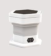 Welsteepse Portable Washing Machine, 16L Upgraded Mini Washer with Spin Basket Laundry Machine fo...