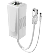 SICSOLINK 2-Pack Gigabit PoE Splitter 12V 2A, 48V to 12V DC 5.5x2.1mm, 1000Mbps IEEE 802.3af/at, ...