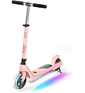 LINGTENG Electric Scooter for Kids Age 6-10, Kick-Start Boost Scooter with Adjustable Speed and H...