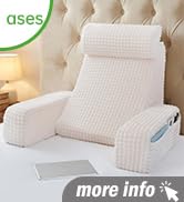 Vekkia Reading Pillow,Back Pillow for Bed Sitting Up Adult