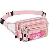 Clear Bag Stadium Approved Clear Fanny Pack for Women for Work,Multi-purpose Waist Bag for Travel...