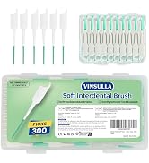 VINSULLA Dental Floss Picks for Teeth Cleaning, Easy to Use Disposable Interdental Brushes with C...