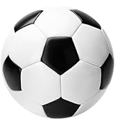 INPODAK Toddler Soccer Ball Size 3 Black and White Classic Balls for Kids 2-8 with Pump, Mesh Bag...