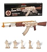 3D Wooden Puzzles for Adults, DIY Rubber Band Gun, Wood Model Building Kits for Kids