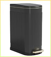 10L/2.6 Gallon Black Trash Can