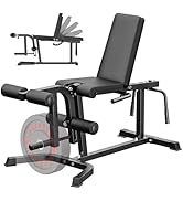 PAPABABE Leg Extension and Curl Machine, Adjustable Leg Machine, Seated Leg Extension and Lying L...