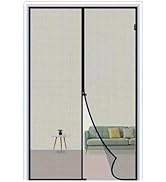 39x82inch Self Sealing Heavy Duty Hands Free Mesh Partition Magnetic Screen Door Self-Closing Pet...