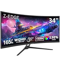 Z-Edge 5K 49 Inch Curved Monitor, DQHD 240Hz Ultrawide Gaming Monitor | DQHD 5120x1440 Computer Moni...