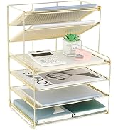 OPNICE Desk Organizer, 6-Tier Letter Tray Paper Organizer, Desktop File Organizer, Office Desk Ac...