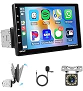 9 Inch Wireless Carplay Single Din Car Stereo Android Auto, METEESER Bluetooth IPS Touchscreen Ca...