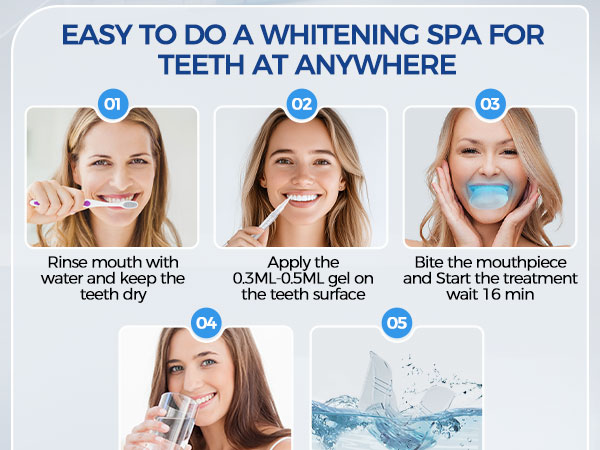 teeth whitening kit white sensitive light professional dental gel tooth whiten whitener whiting