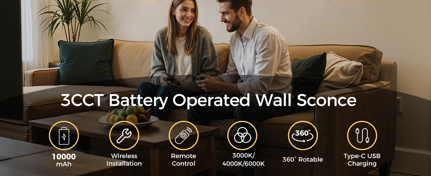 Black battery wall sconces