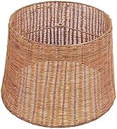 Aspen Creative 32993, Empire Spider Lamp Shade, Natural Rattan, 13" Top x 16" Bottom x 11" Slant ...