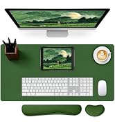 Meetcolor Mouse and Keyboard Pad, 3-in-1 Desk Mat Set, Wrist Rest for Computer Keyboard, Ergonomi...