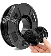 Tecsonar 85A TPU 3D Printer Filament 1.75mm ±0.03mm,250g Black Filament,Super Soft &amp; Flexible Rub...
