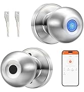 Probrico Fingerprint Door Knob, Smart Lock for Bedroom Door, Keyless Entry Smart Biometric Door K...