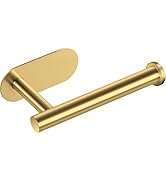 Gewtur Toilet Paper Holder, Self Adhesive Toilet Paper Roll Holder No Drilling Wall Mount for Kit...