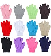 Cooraby 12 Pairs Kid's Winter Magic Gloves Children Stretchy Warm Magic Gloves Boys or Girls Knit...