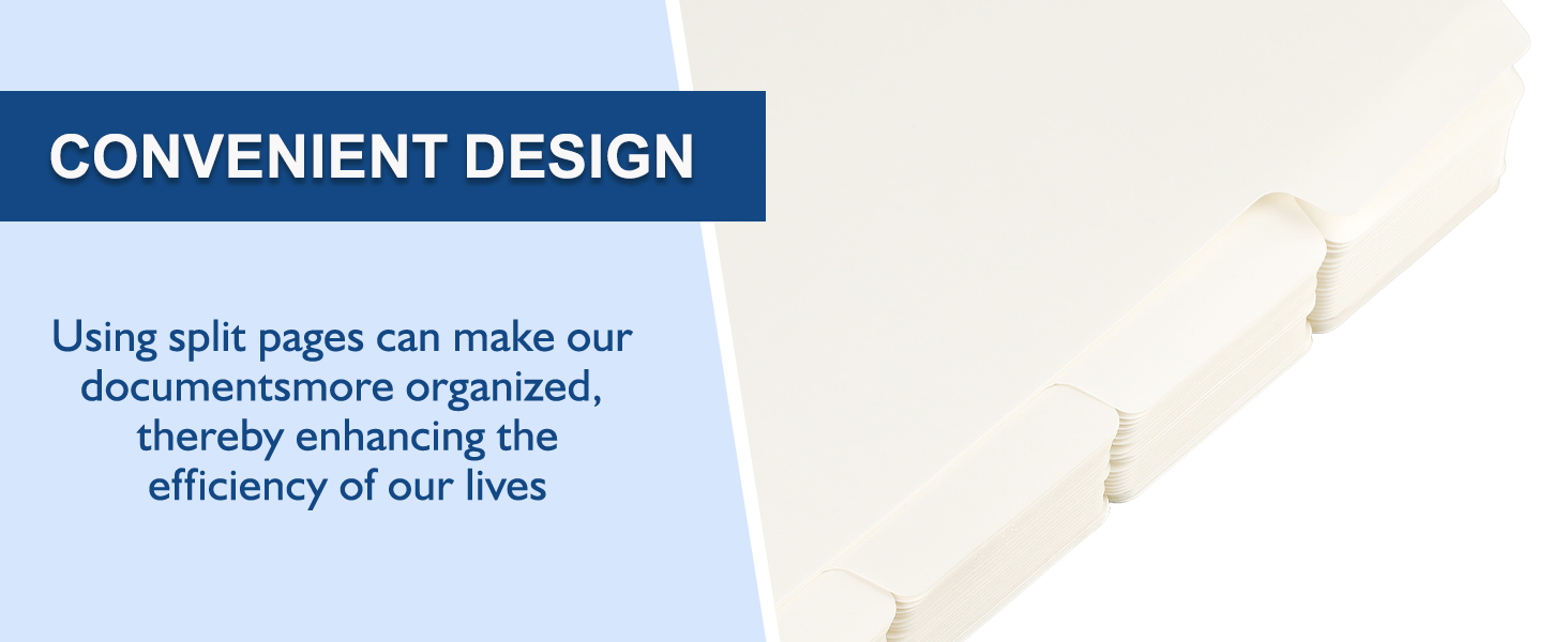 White Binder Dividers