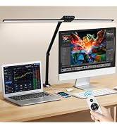 OUTON 29.5" LED Desk Lamp with Clamp for Home Office, 24W Eye-Caring Architect Desk Lamp for Dual...