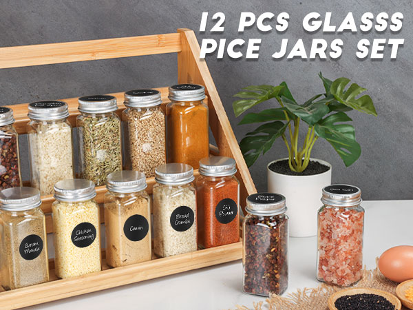12 pcs glass pice jars
