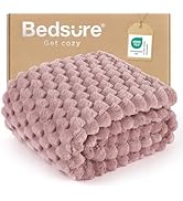 Bedsure Pink Throw Blanket for Couch - 350GSM Soft Cozy Throw Blankets for Bed Home Room Decor, G...