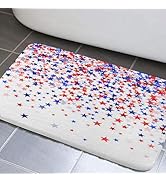 American Flag Bathroom Rugs, Soft and Absorbent 4th of July Rug Non Slip Washable, Patriotic Bath...