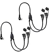 [2PACK] 2FT Outdoor Extension Cord Splitter - 90-Degree Flat Plug Black 2 Way Waterproof Power Co...