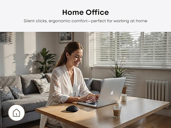 Wireless Ergonomic Mouse for Home Office
